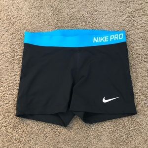 Nike Pro Compression Shorts Blue Band